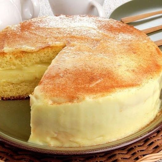 Bolo de milho com curau